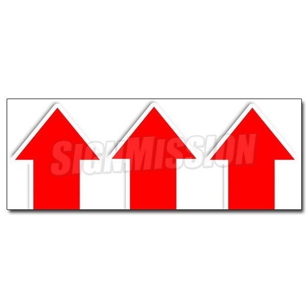Signmission GIANT UP ARROW DECAL sticker turn here sale follow directions straight, D-24 Giant Up Arrow D-24 Giant Up Arrow - main